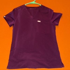 FIGS dark purple scrub set